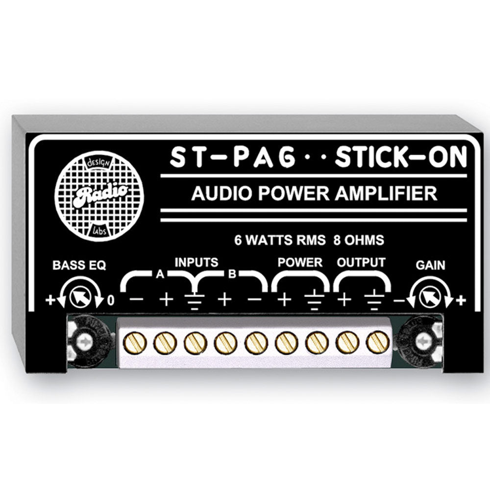 RDL ST-PA6 Stick-On 6-Watt Utility Power Amplifier