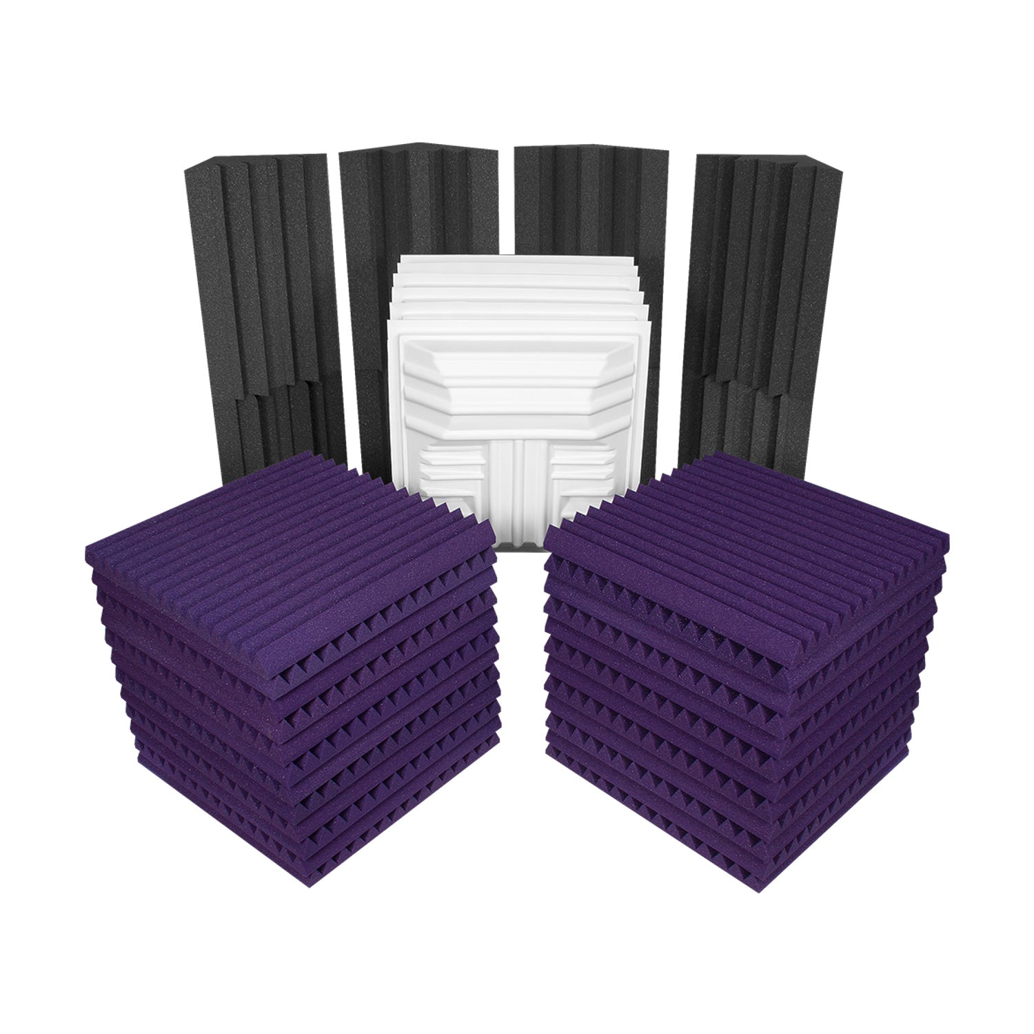 Auralex Deluxe Plus Roominator Kit - Acoustic Treatment Package (Charcoal/Purple)