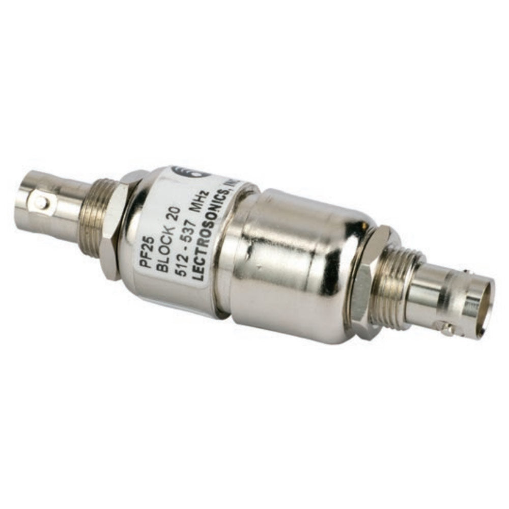 Lectrosonics PF25-20 - Passive 25MHz Inline RF Filter (Block 20 / 512-538 MHz)