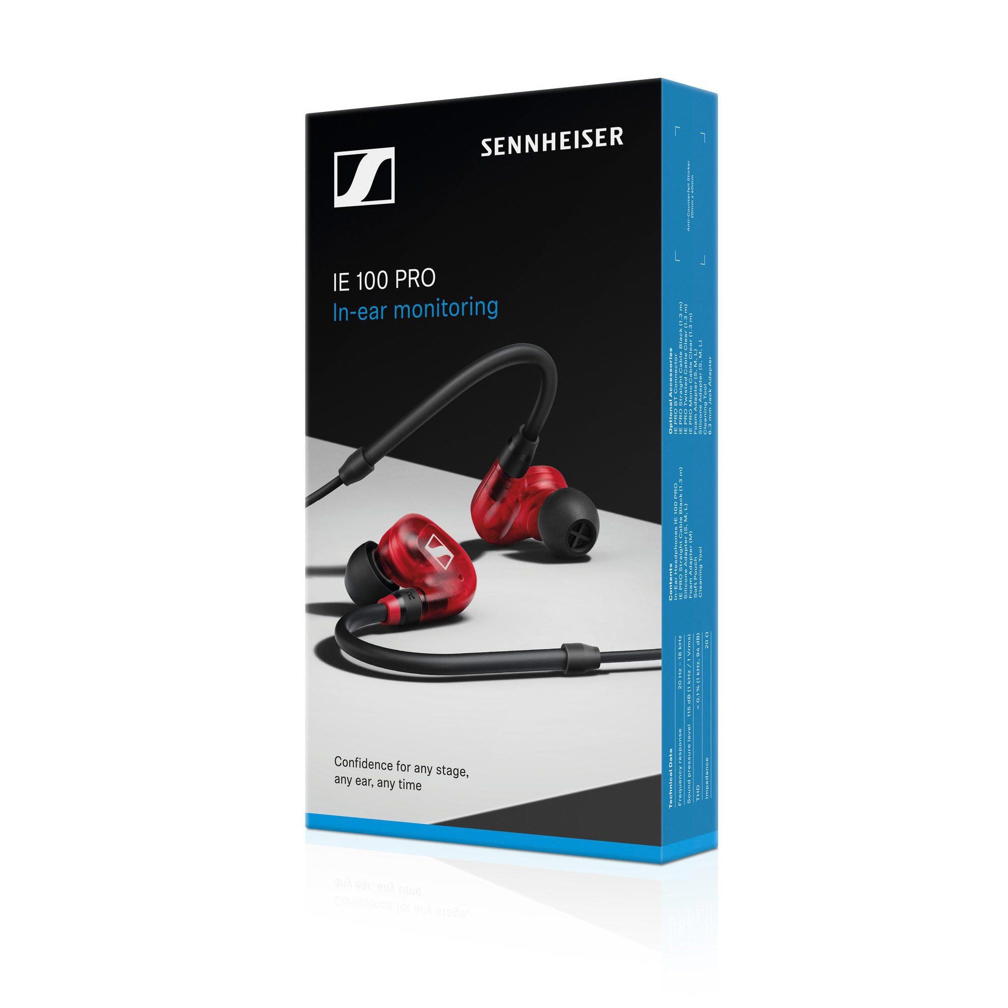 Sennheiser IE 100 PRO - Dynamic In-Ear Monitor Earphones (Red)