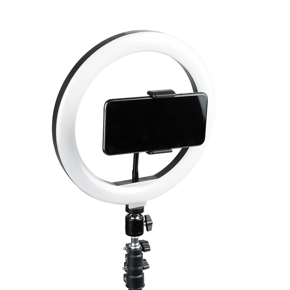 Gator GFW-RINGLIGHTTRIPD - Ring Light Round Base Tripod Stand with Phone Clamp