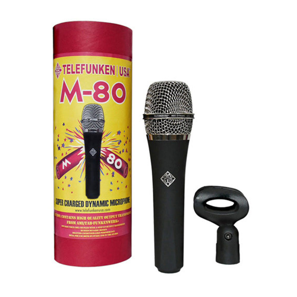 Telefunken M80 - Dynamic Handheld Vocal Microphone (Black Body / Chrome Grill)