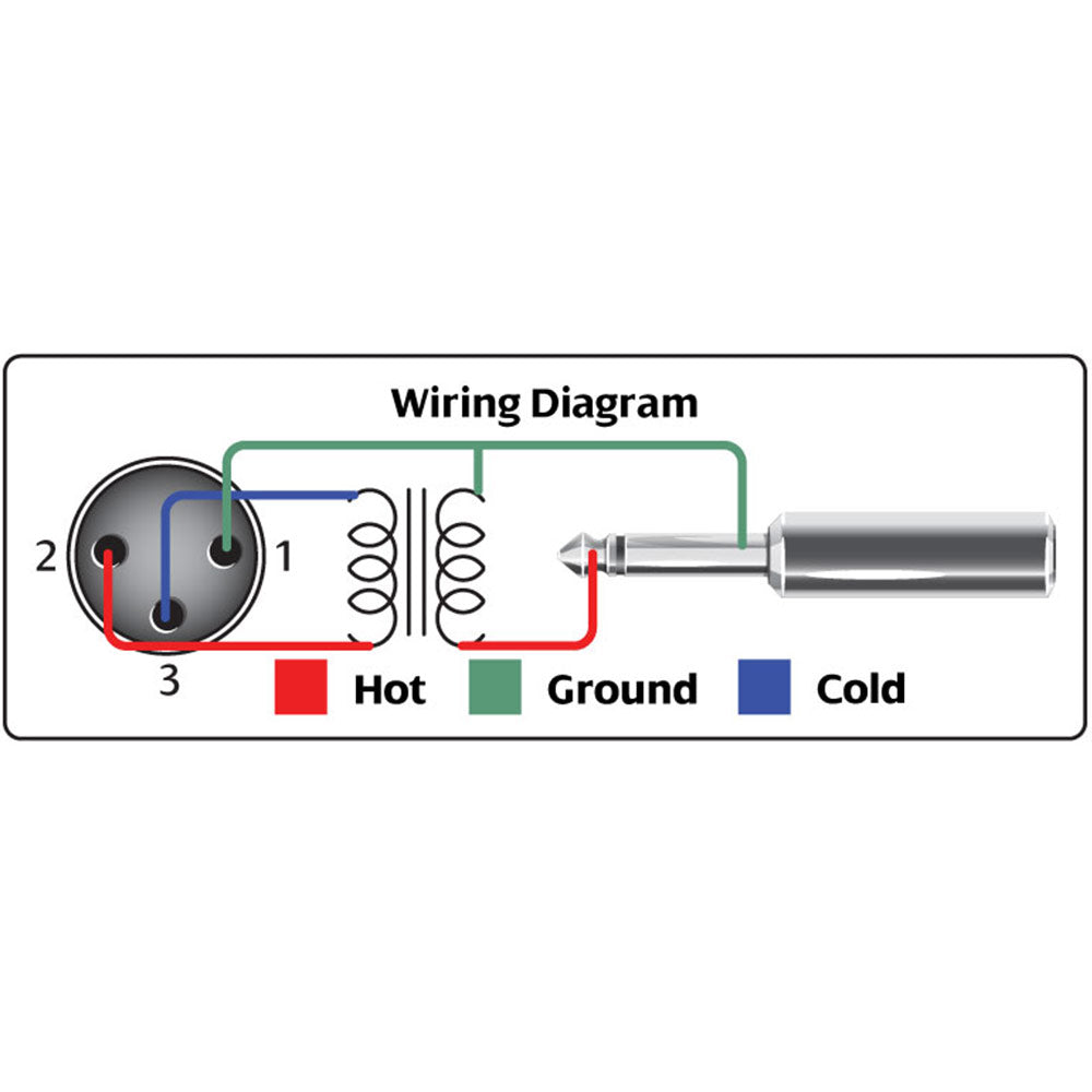 Hosa MIT-435 Impedance Transformer, XLR3F to 1/4 inch TS