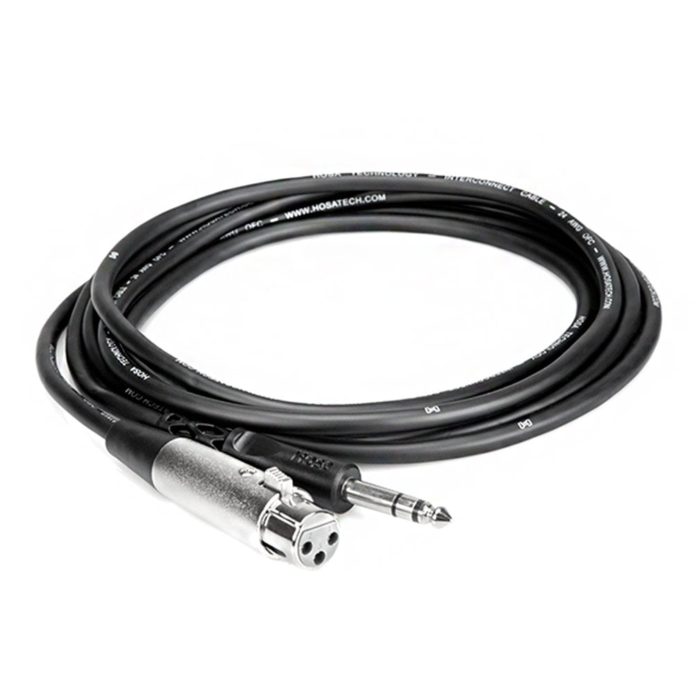 Hosa STX-105F Female XLR to TRS Balanced 1/4" 5 feet cable