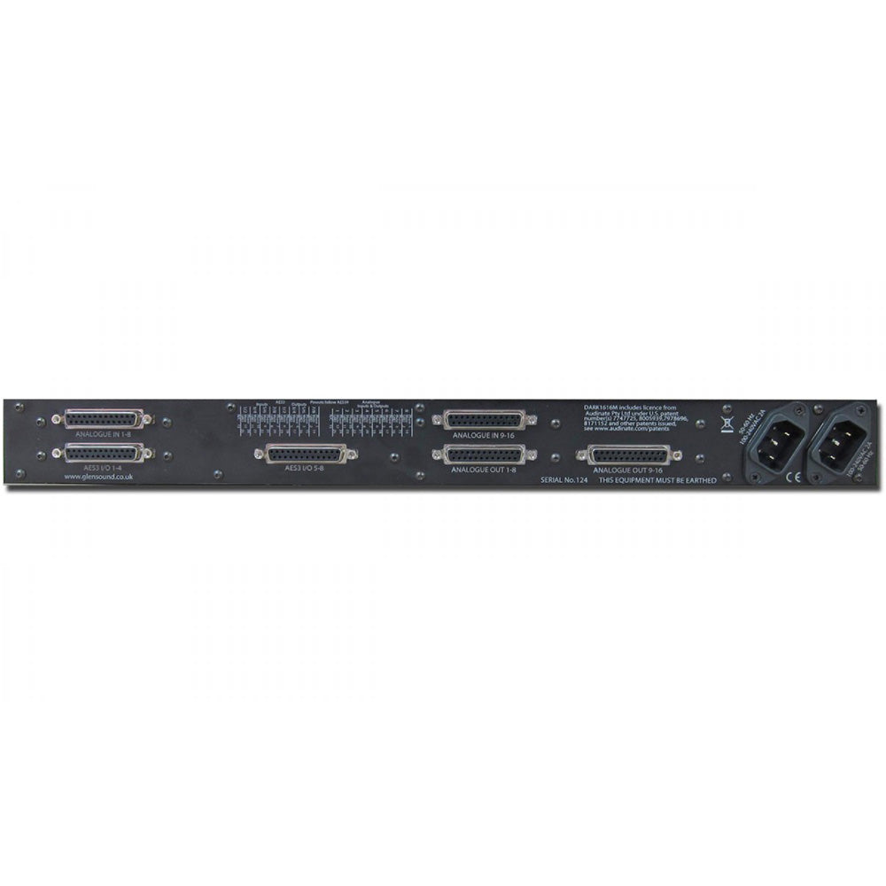 Glensound DARK 1616M Dante / AES67 Network Audio Analog and AES Interface With Remote Mic Amps