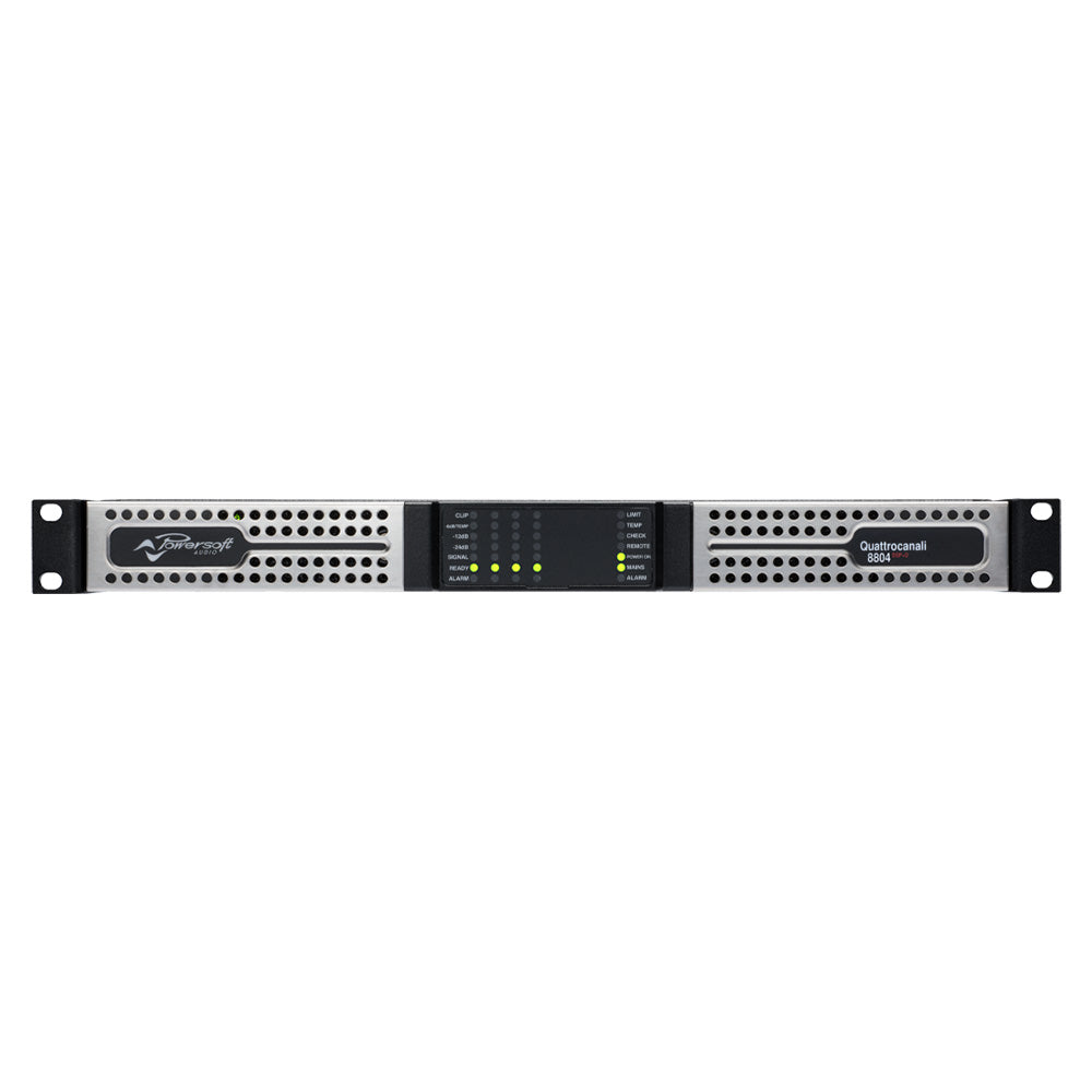 Powersoft Quattrocanali 8804 DSP+D - 4-Channel Install Power Amplifier with DSP and Dante
