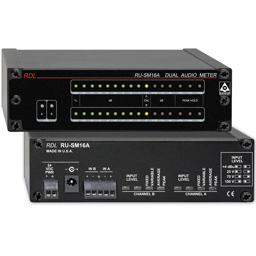 RDL RU-SM16A 2-Channel Audio Meter