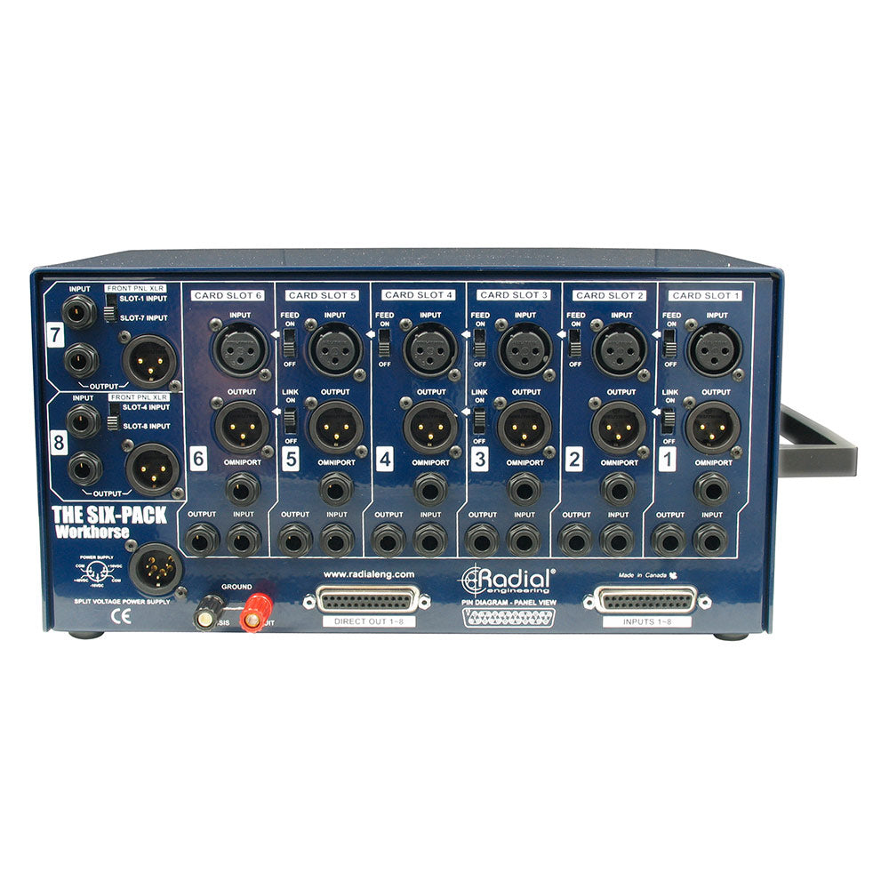 Radial Engineering Workhorse Six Pack 6 Slot 500 Series Chassis