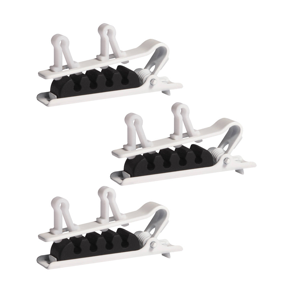 Shure RPMDL4DTC Dual Tie Clip for DL4 Lavalier (White / Set of 3)