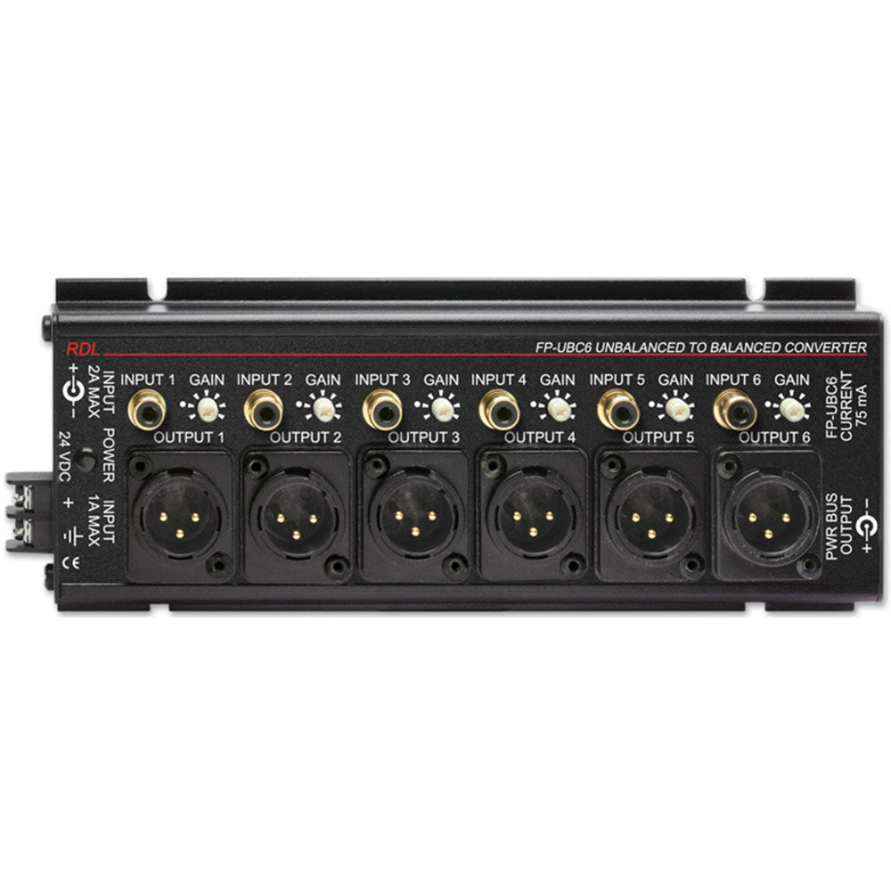 RDL FP-UBC6 6-Channel Unbalanced to Balanced Audio Converter