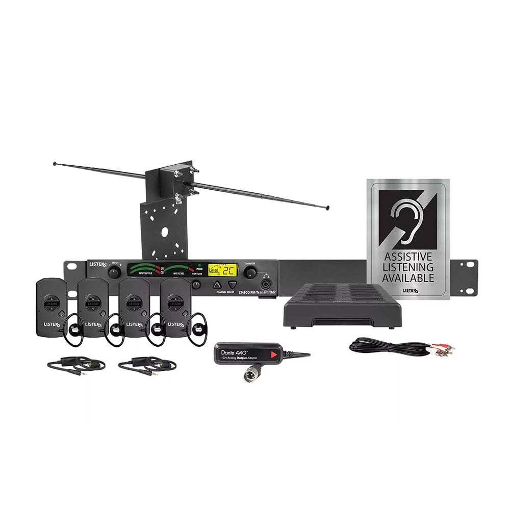 Listen Technologies LS-58-216-D - Listen iDSP Advanced Level III Stationary RF System (216 MHz with Dante)