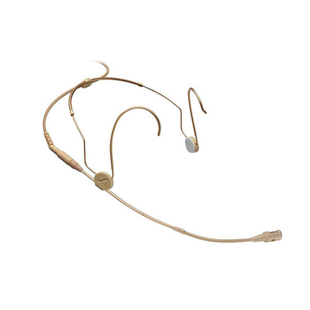 Sennheiser HSP4-EW-3 Head-Worn Cardioid Condenser Microphone w/ 1/8" (3.5mm) Mini Connector - Beige