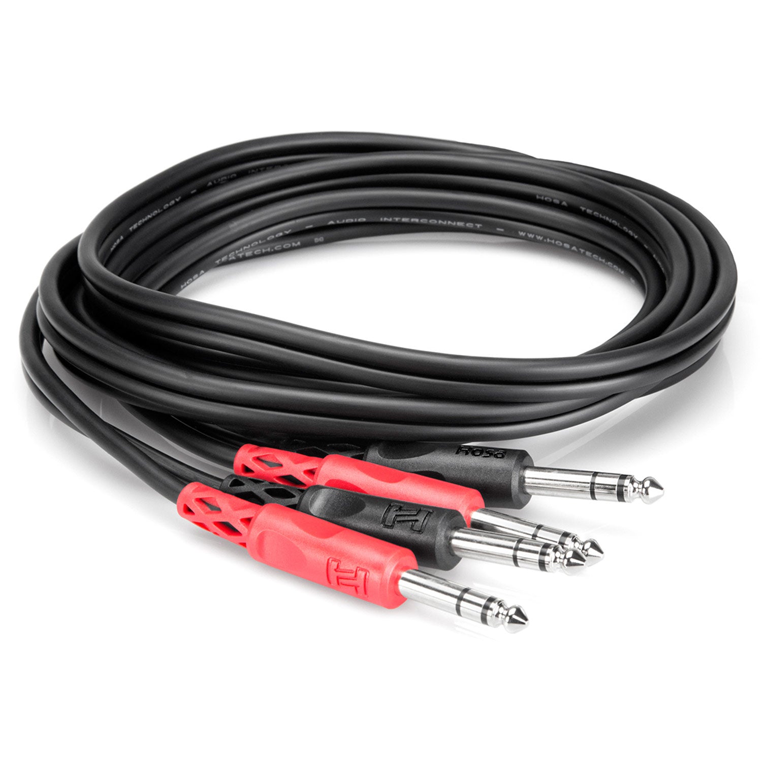 Hosa CSS-202 Dual 1/4 inch TRS to Same Stereo Interconnect Cable, 6.5 feet