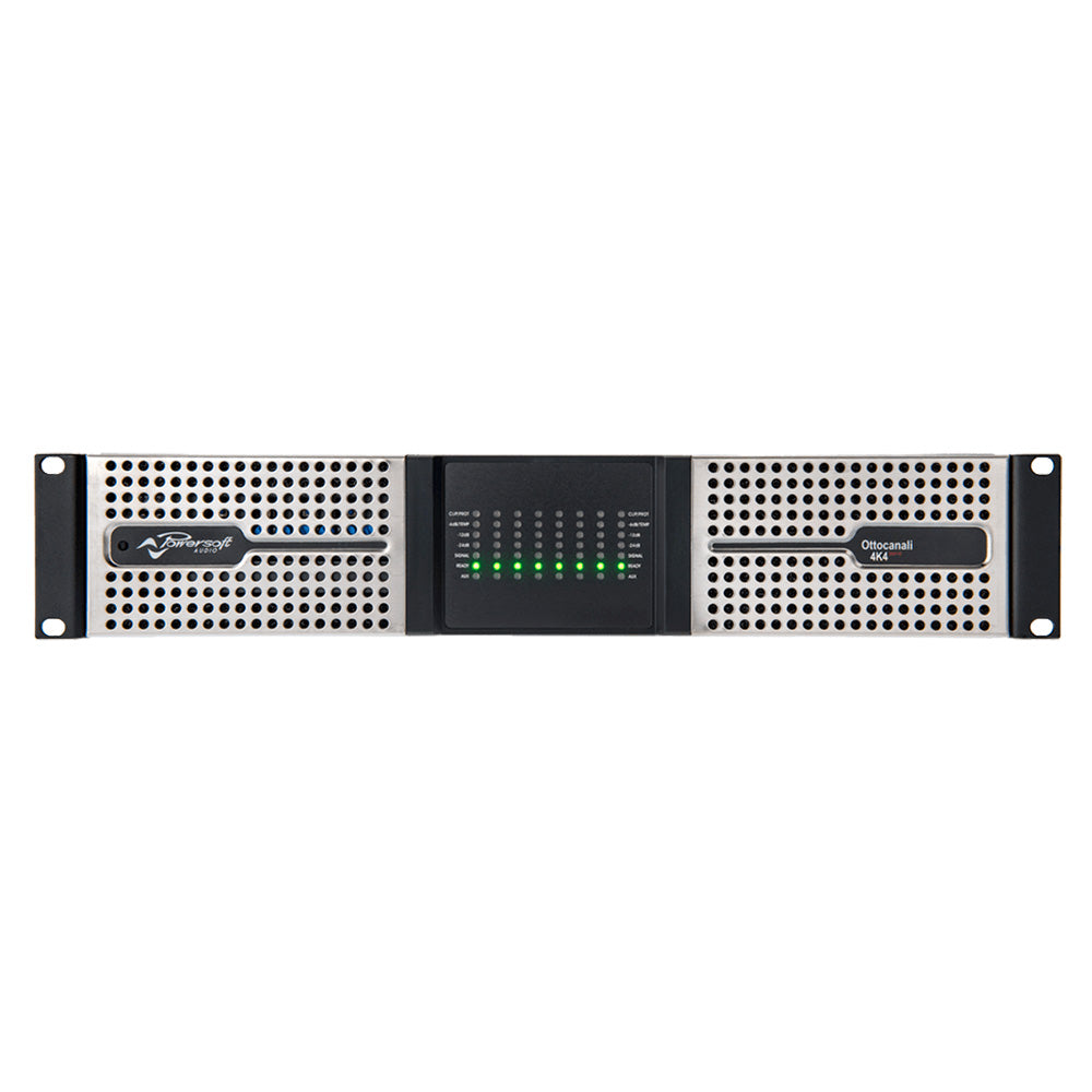 Powersoft Ottocanali 4K4 DSP+D - 8-Channel Install Power Amplifier with DSP and Dante