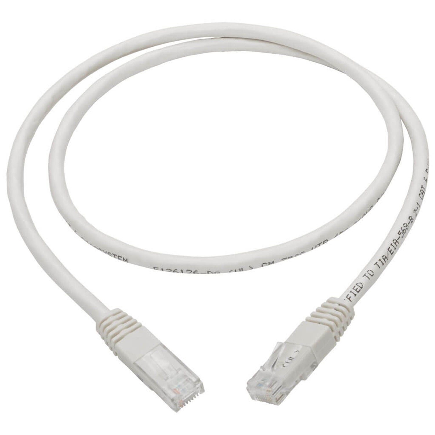 Tripp Lite N200-003-WH - Premium Cat5/5e/6 Gigabit Molded Patch Cable, RJ45 M/M 550MHZ White 3 Feet