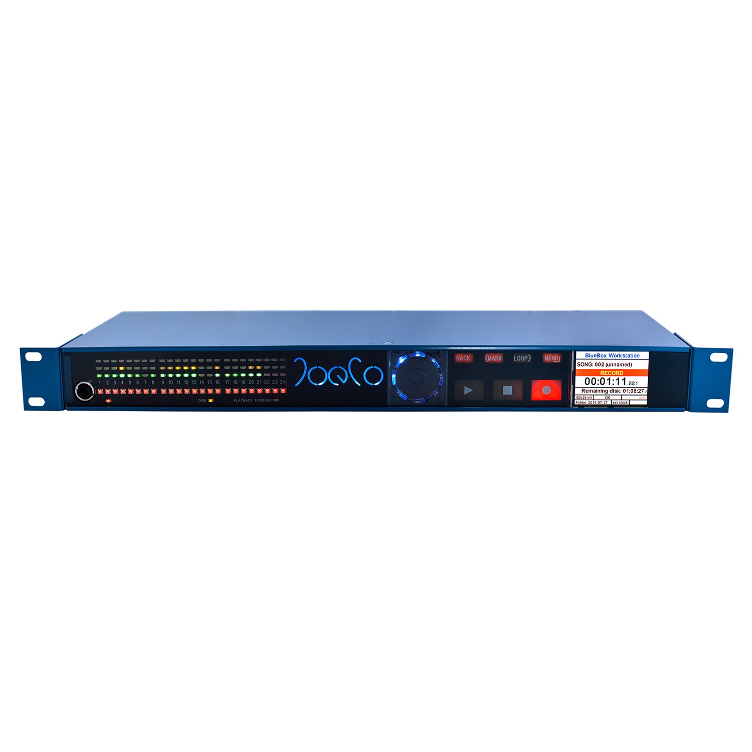 JoeCo BBWR24B - BlueBox 24-Channel Workstation / Interface / Recorder (Balanced Analog Line)