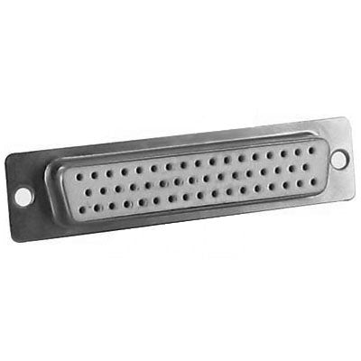 Emerson 40-9750S D Sub 50 Pin Mini Solder Socket with Copper Housing and Gold Contacts