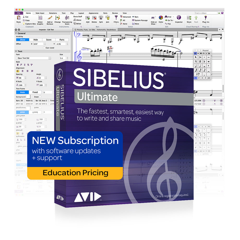 Avid Sibelius | Ultimate Professional Notation Software (Student/Teacher Annual Subscription)