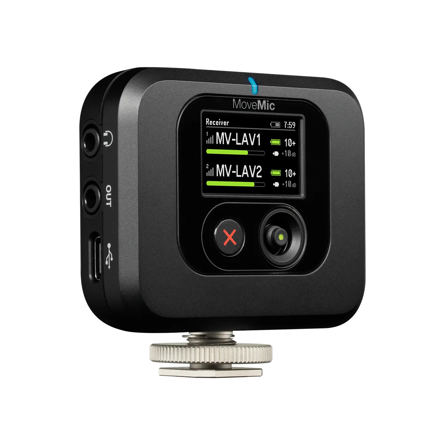 Shure MoveMic Two Receiver Kit - Dual Lavalier Wireless System with Shoe Mount Receiver