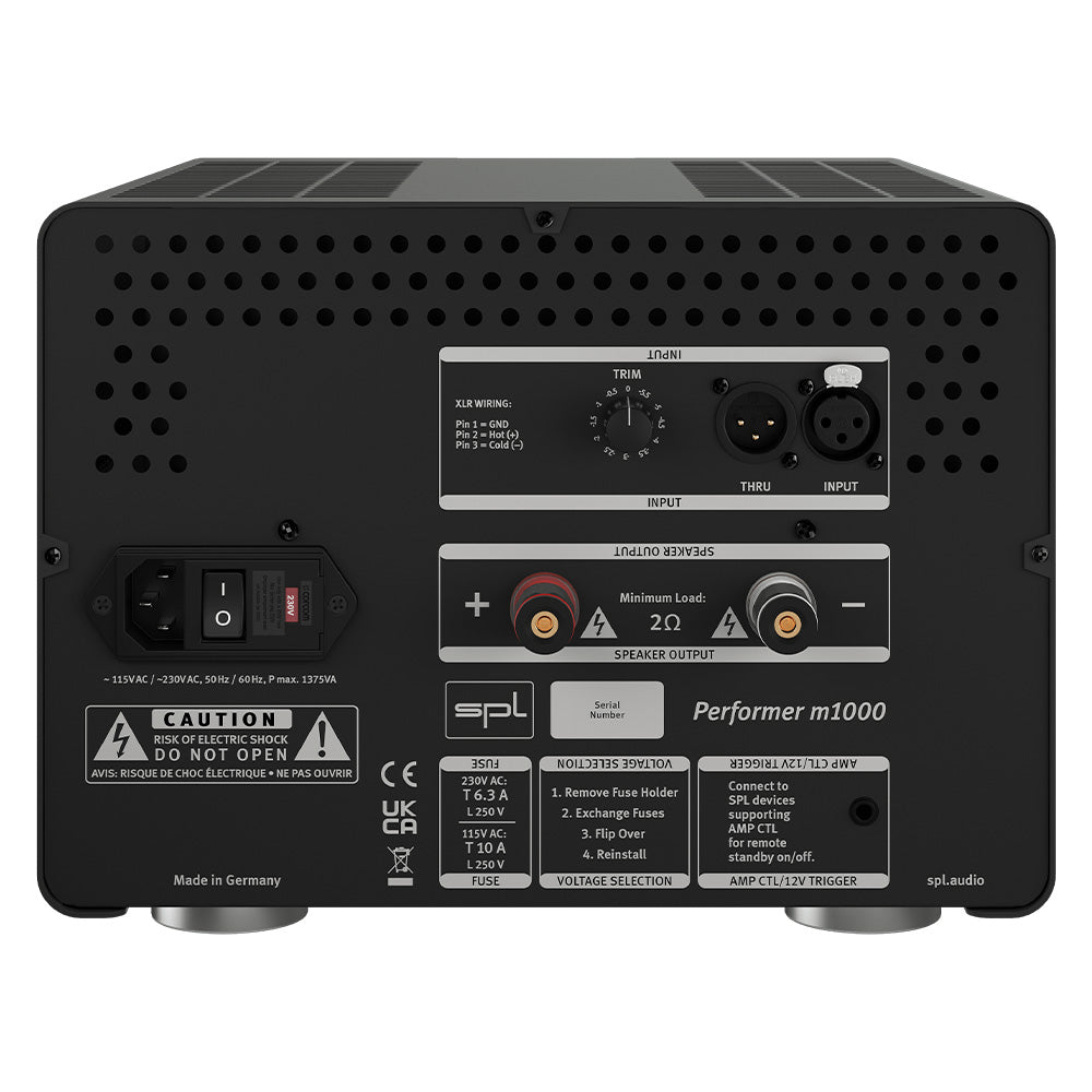 SPL Performer M1000 - Single-Channel HiFi or Studio Power Amplfier (Silver)