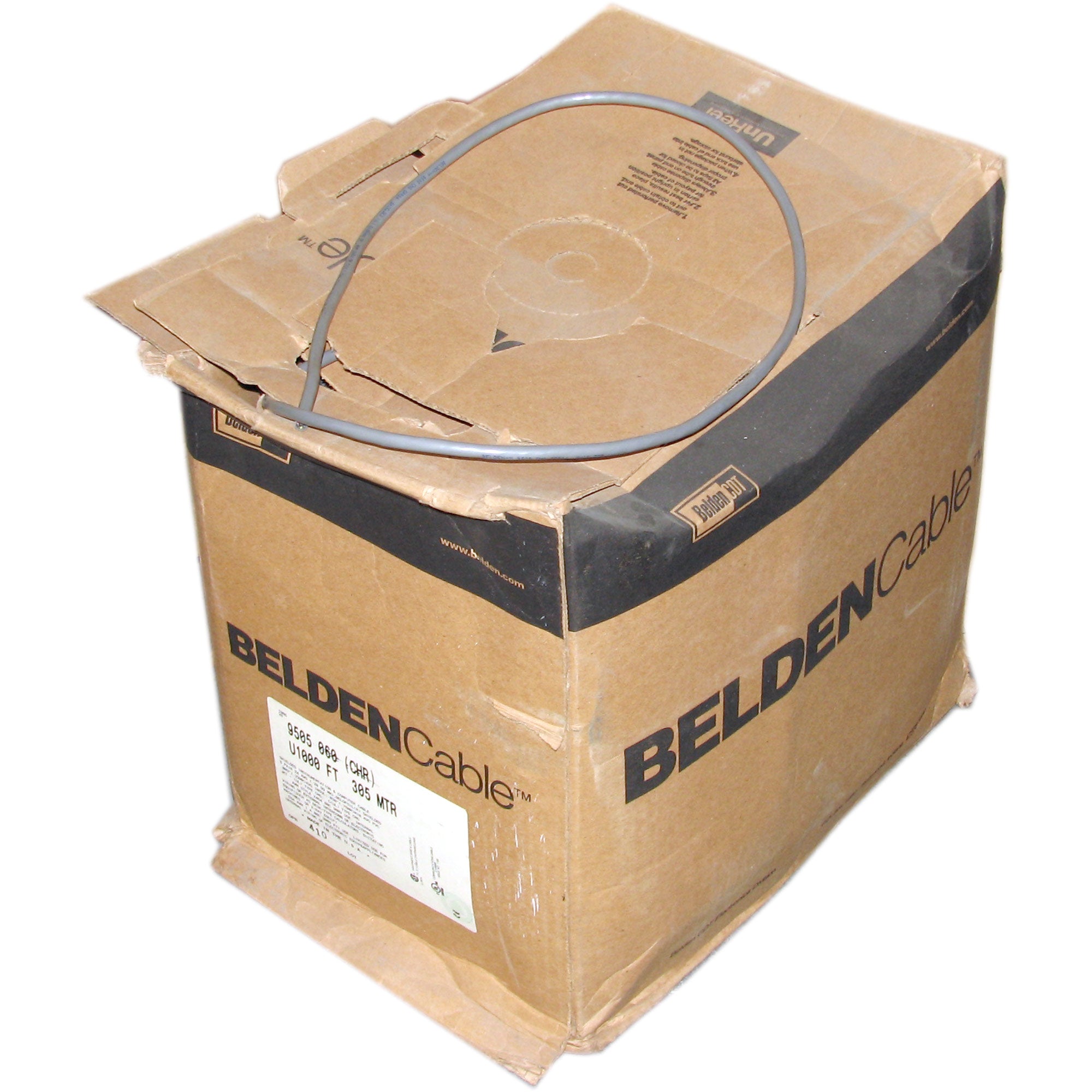 Belden 9505U Gray Paired RS232 Data Cable - 1000 Feet - B-Stock