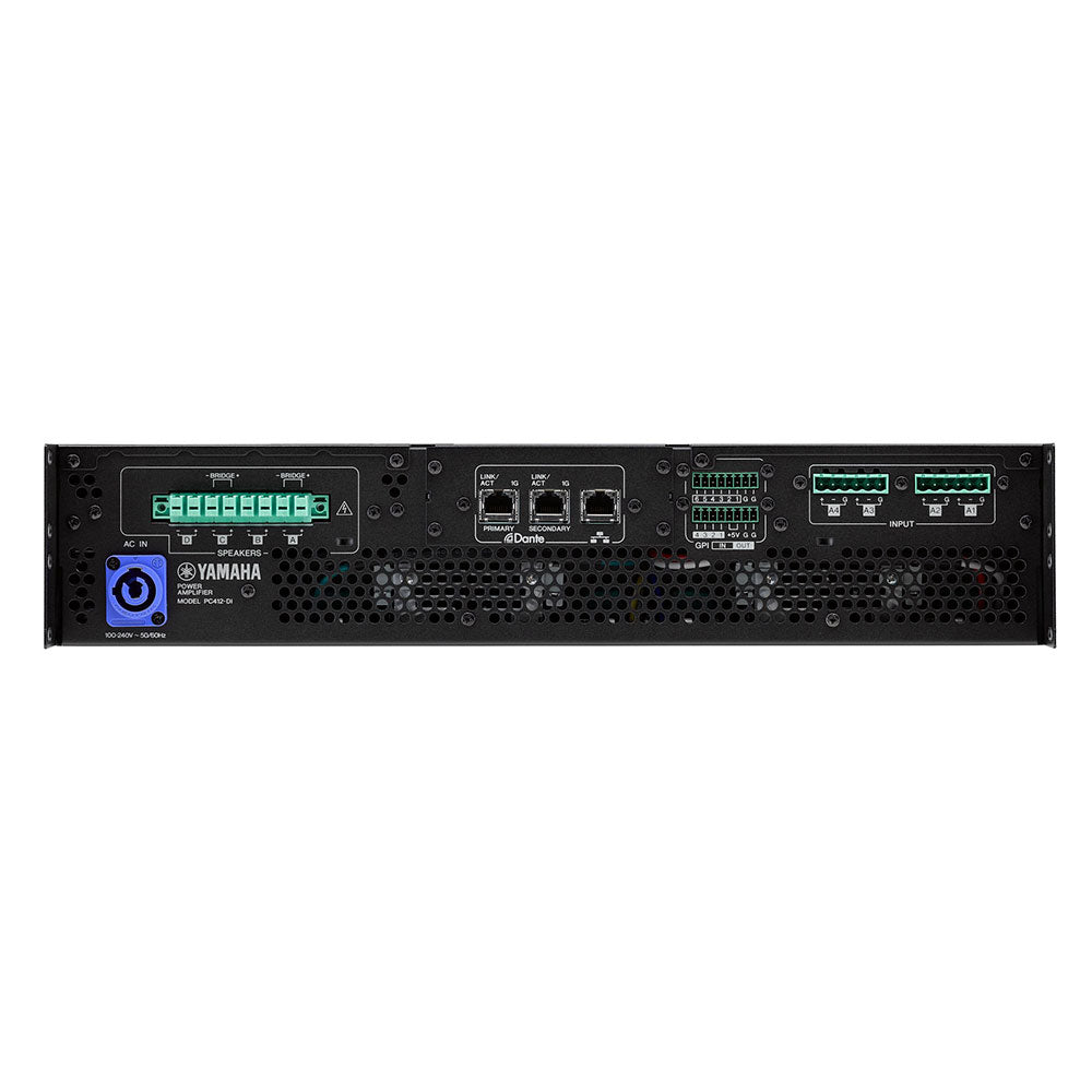Yamaha PC412-DI - Four-Channel Install Power Amplifier with Dante