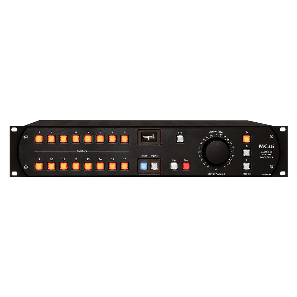 SPL MC16 - 16-Channel Mastering Monitor Controller (All Black)