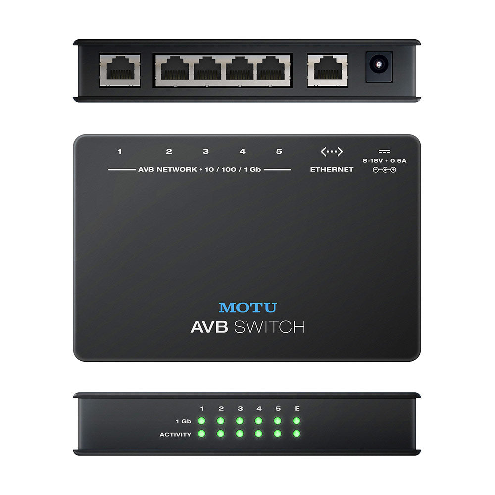 MOTU AVB SWITCH 5-Port AVB Ethernet Switcher