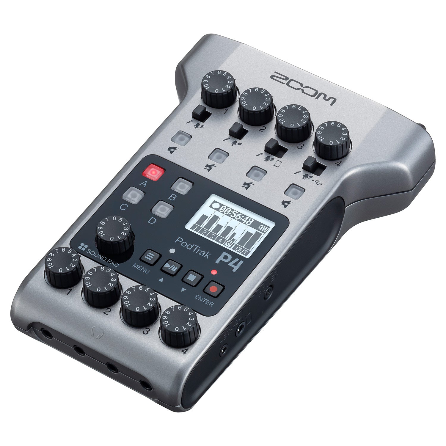 Zoom PodTrak P4 - Portable Podcasting Studio and Recorder