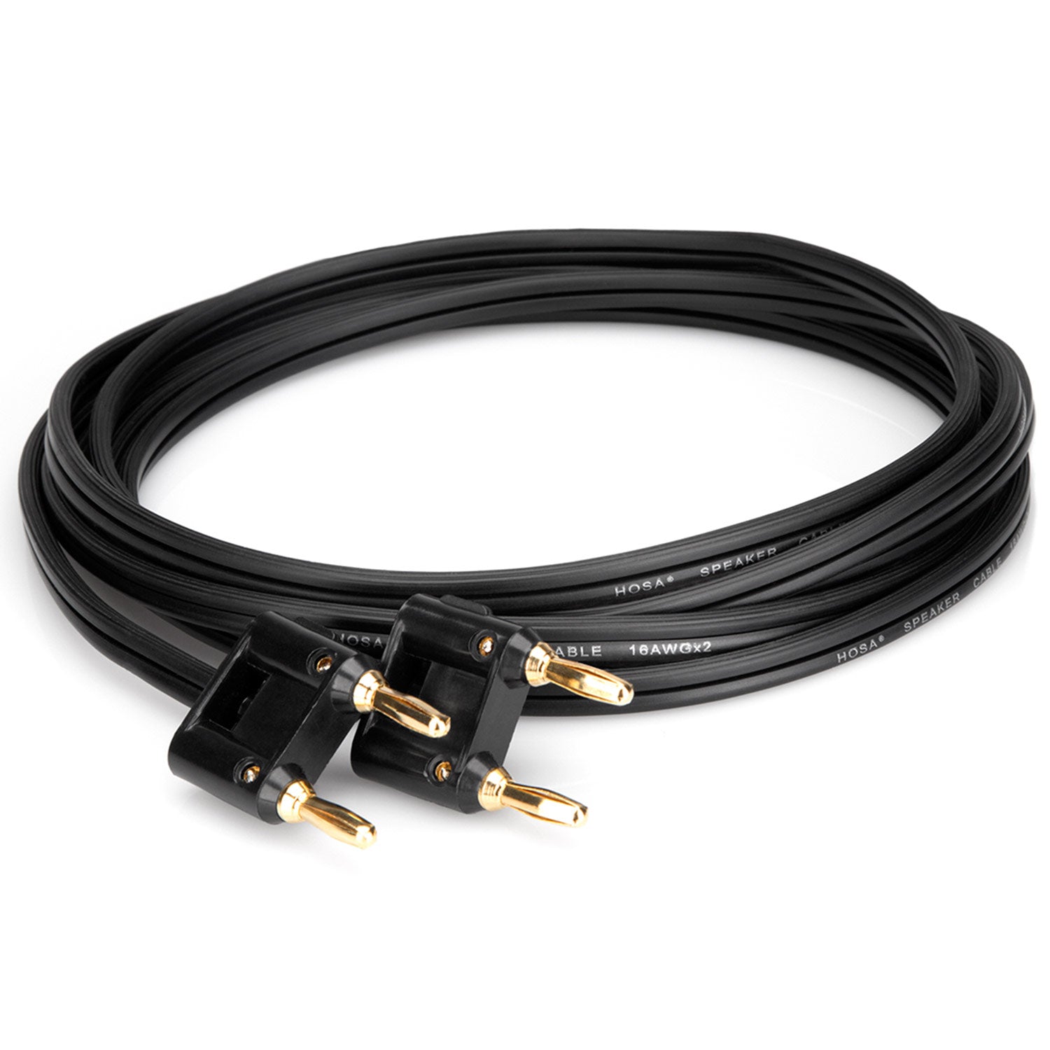 Hosa SKZ-625BB Speaker Cable, Hosa Dual Banana to Same, Black Zip, 25 feet