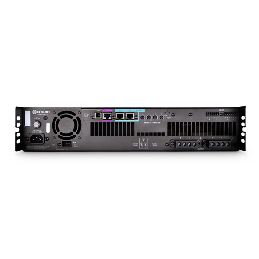 Crown DCi 4|600N Four-Channel 600W @ 4 Ohm Power Amplifier with BLU link, 70V/100V