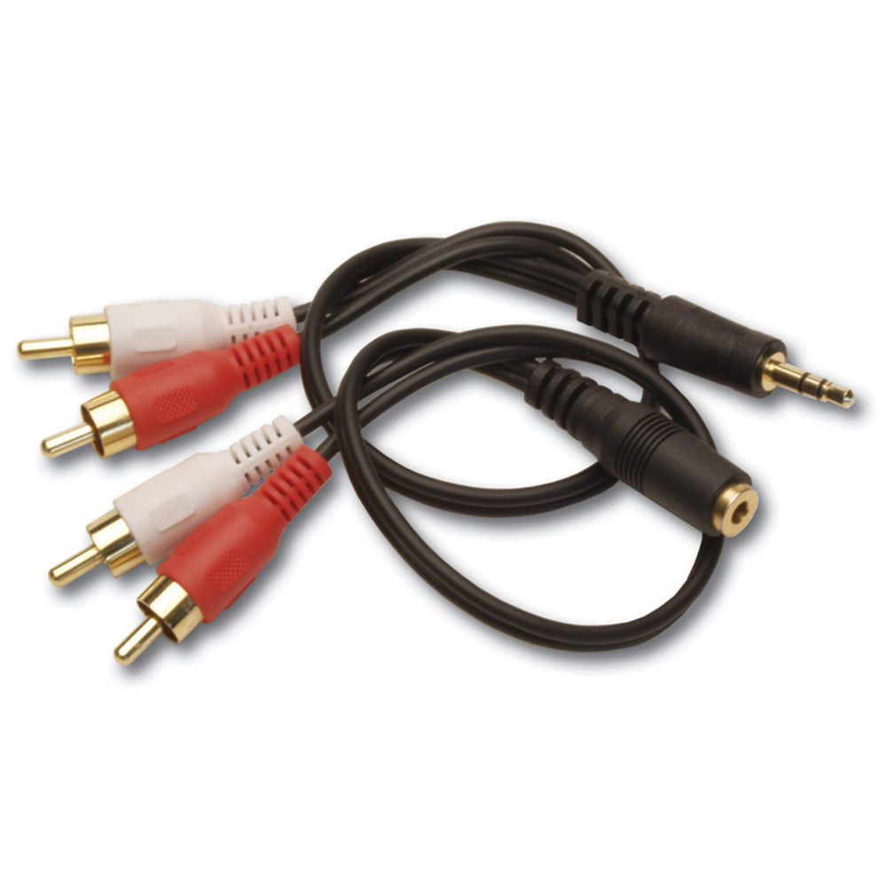 RDL AV-AC2 Cable Kit for AV-HK1 - dual phono to mini-plug; dual phono to mini-jack
