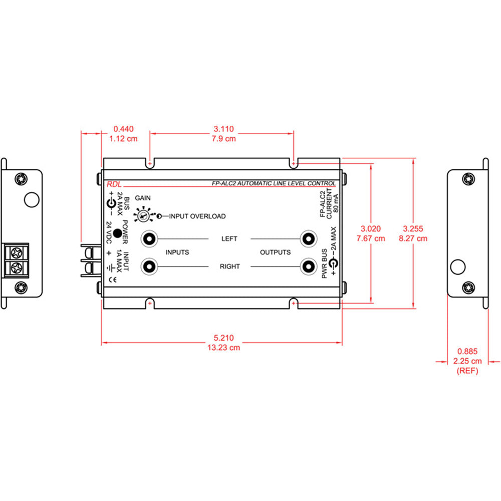 RDL FP-ALC2 Automatic Level Control 2-Channel Phono In/Out