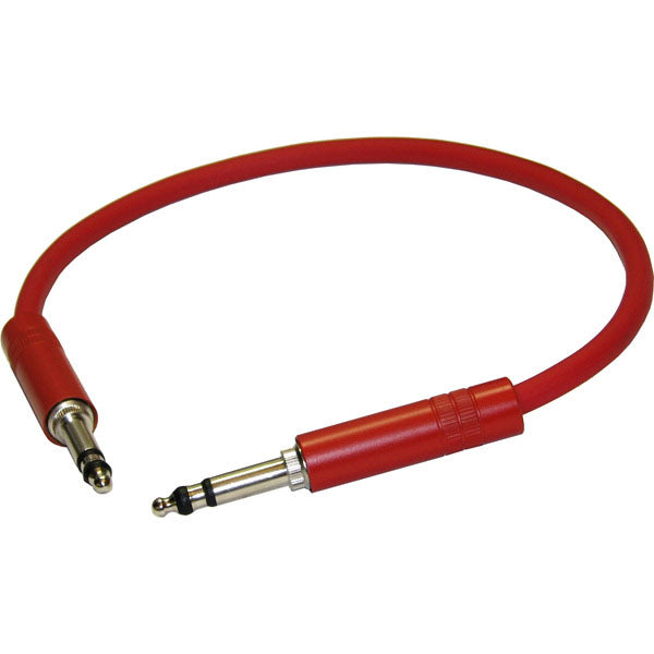Neutrik NKTB03-R 1 foot Longframe 1/4" TRS Patch Cable - Red
