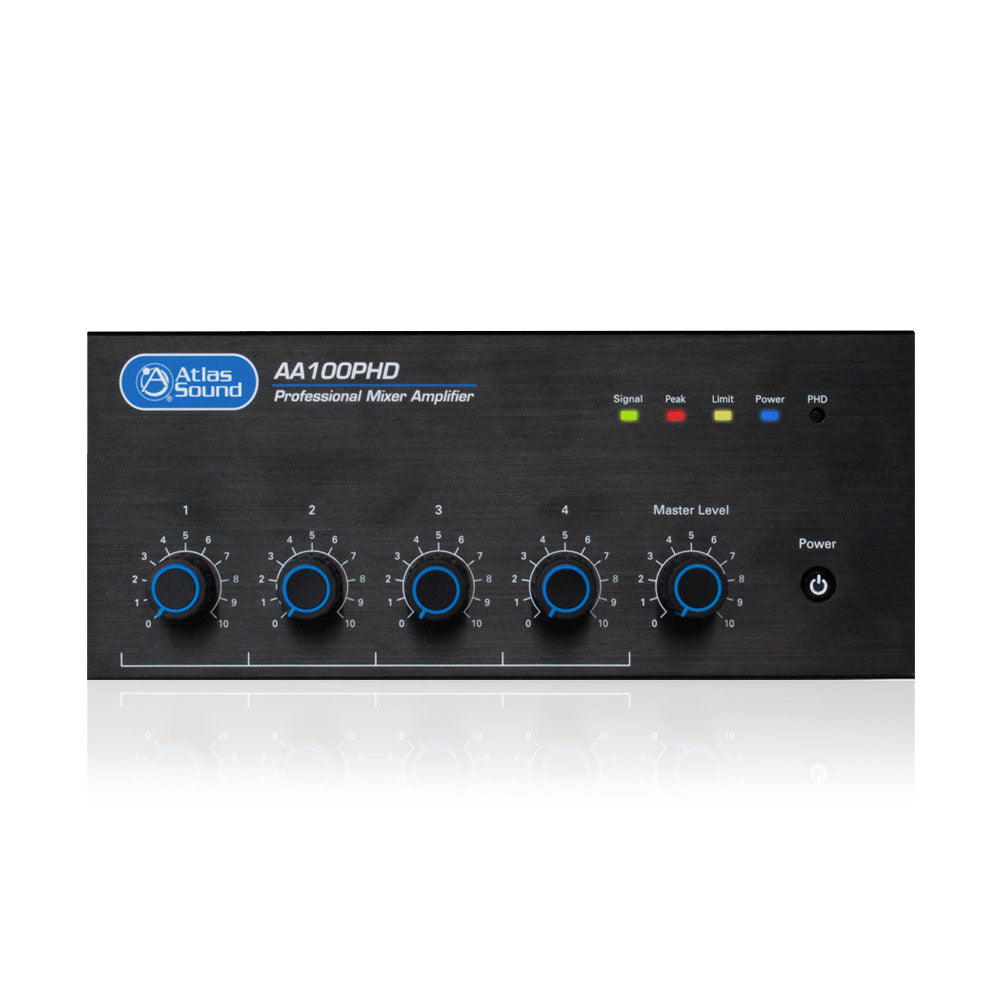 AtlasIED AA100PHD - 4-Input 100-Watt 25V Mixer Amplifier