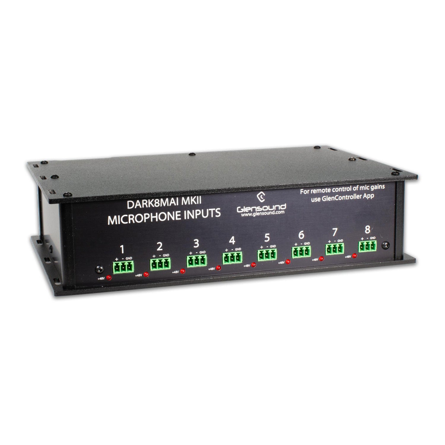 Glensound DARK8MAI/P MKII - 8-Input Mic Amp for Dante / AES67
