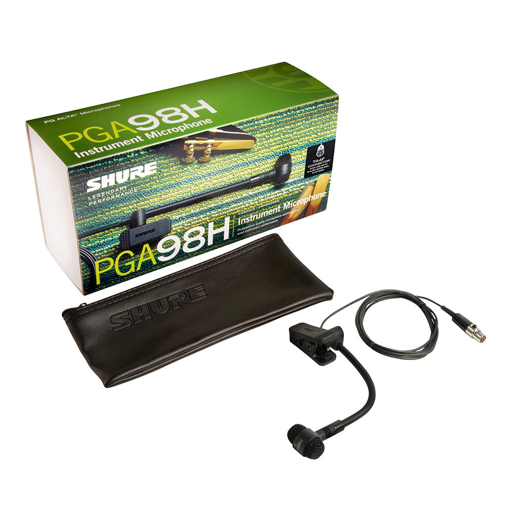 Shure PGA98H-TQG Cardoid Condenser Gooseneck Instrument Microphone (TA4F for Shure Wireless)