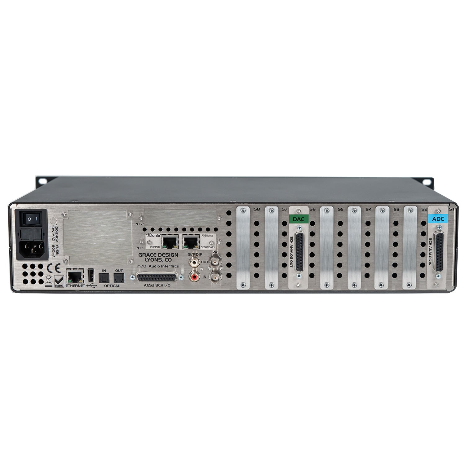 Grace Design m701 - Multi-Format Audio Interface and AD/DA Converter (8x8 Analog / Dante)