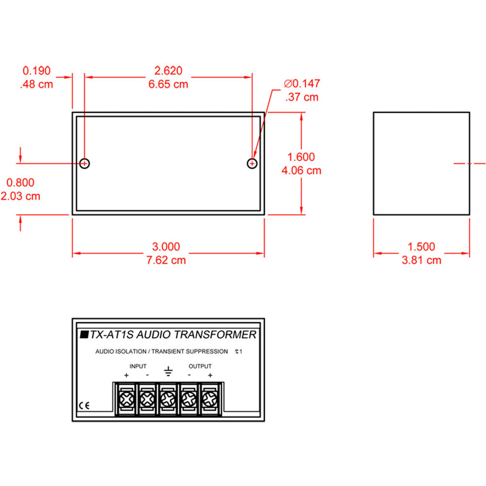 RDL TX-AT1S Audio Isolation Transformer w/ Suppression