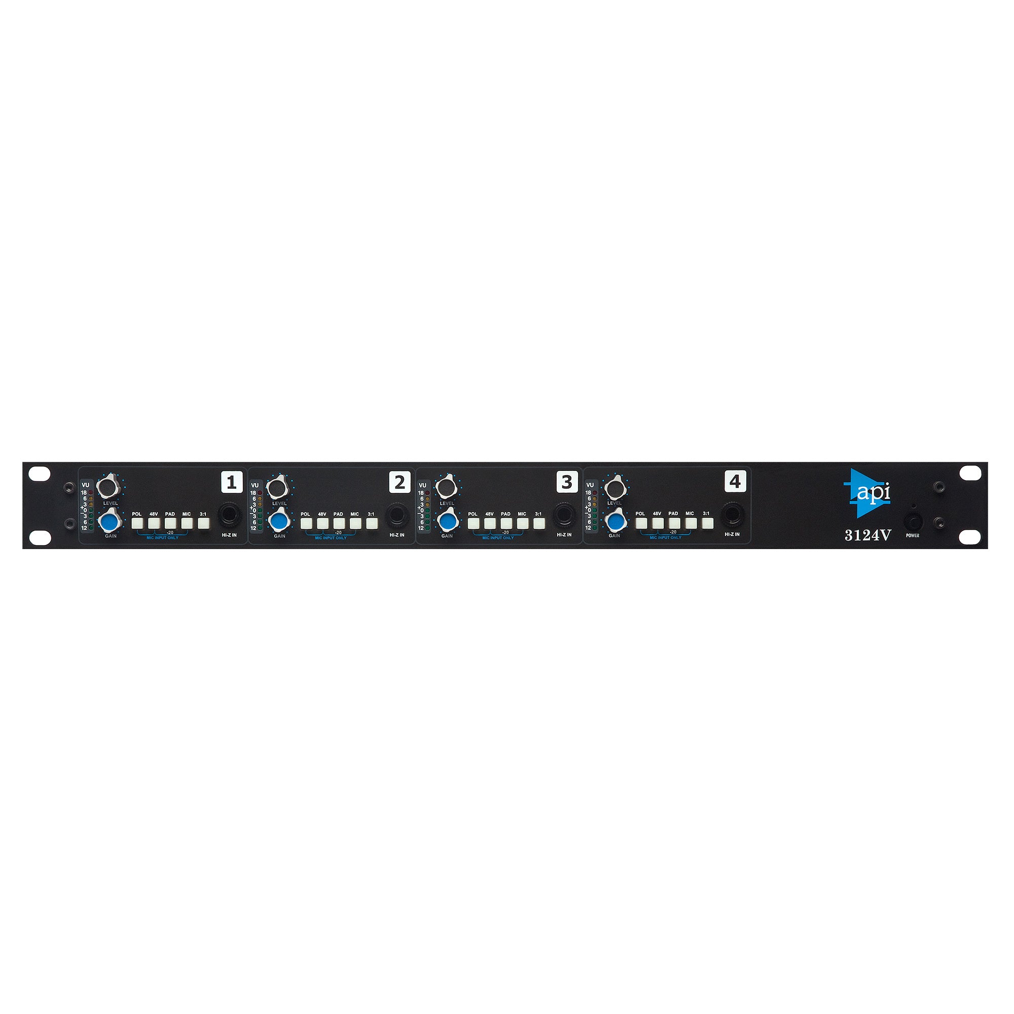 API 3124V Discrete 4-Channel Mic/Line Preamplifier