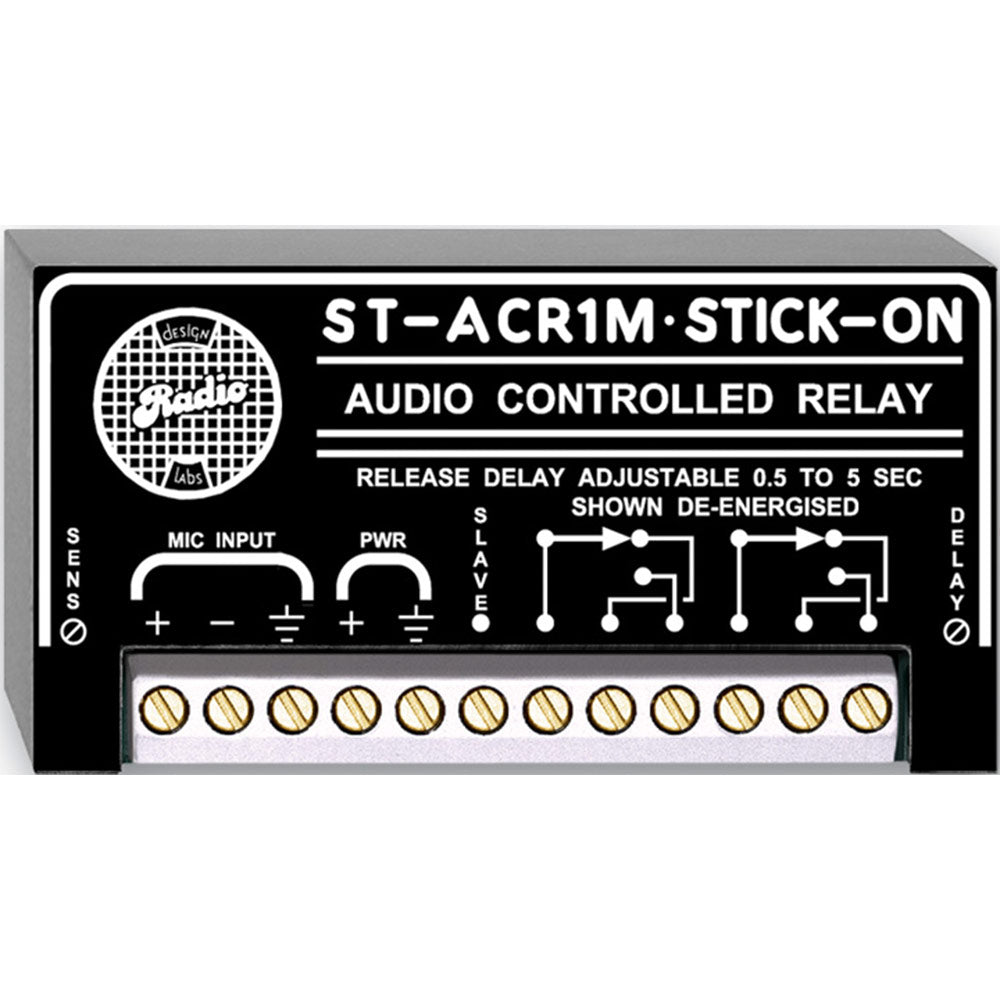 RDL ST-ACR1M Mic-Level Audio Controlled Relay - Delay 0.5 to 5.0 Seconds