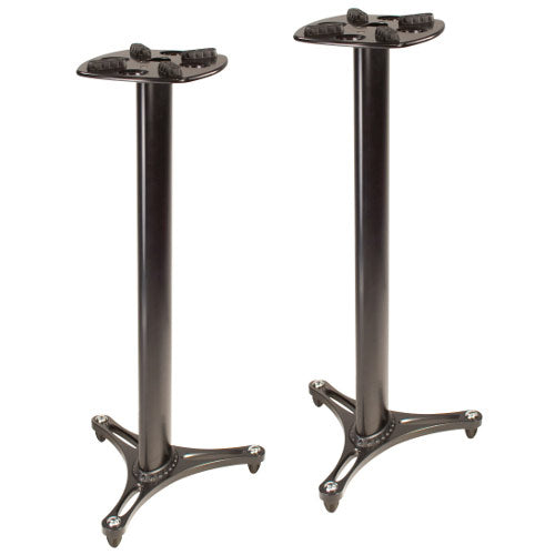 Ultimate Support MS-90-45B 45" Column Studio Monitor Stand with Acoustic Isolation - Black/Pair