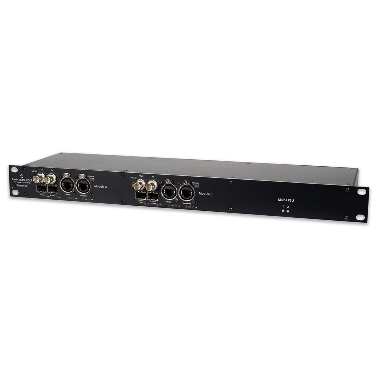 Glensound Charon 8R2 - Twin Rack Mount 8-Channel Dante/SDI Embedder De-Embedder