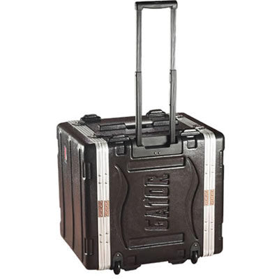 Gator GRR-8L Rolling 8-Space Deluxe Rack with Front and Rear Rack Rail and Locking Covers