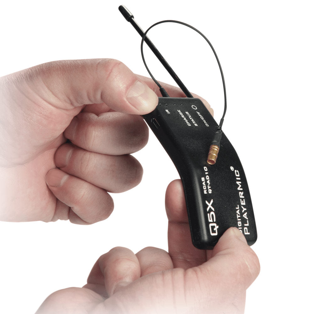 Shure Q5X QT-ADP10S PLAYERMIC Short Flexible, Rubber Bodypack Transmitter (K55 Band / 606-694 MHz)