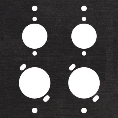 Middle Atlantic Combo4 UCP Module for 2 Female / 2 Male XLR Connectors