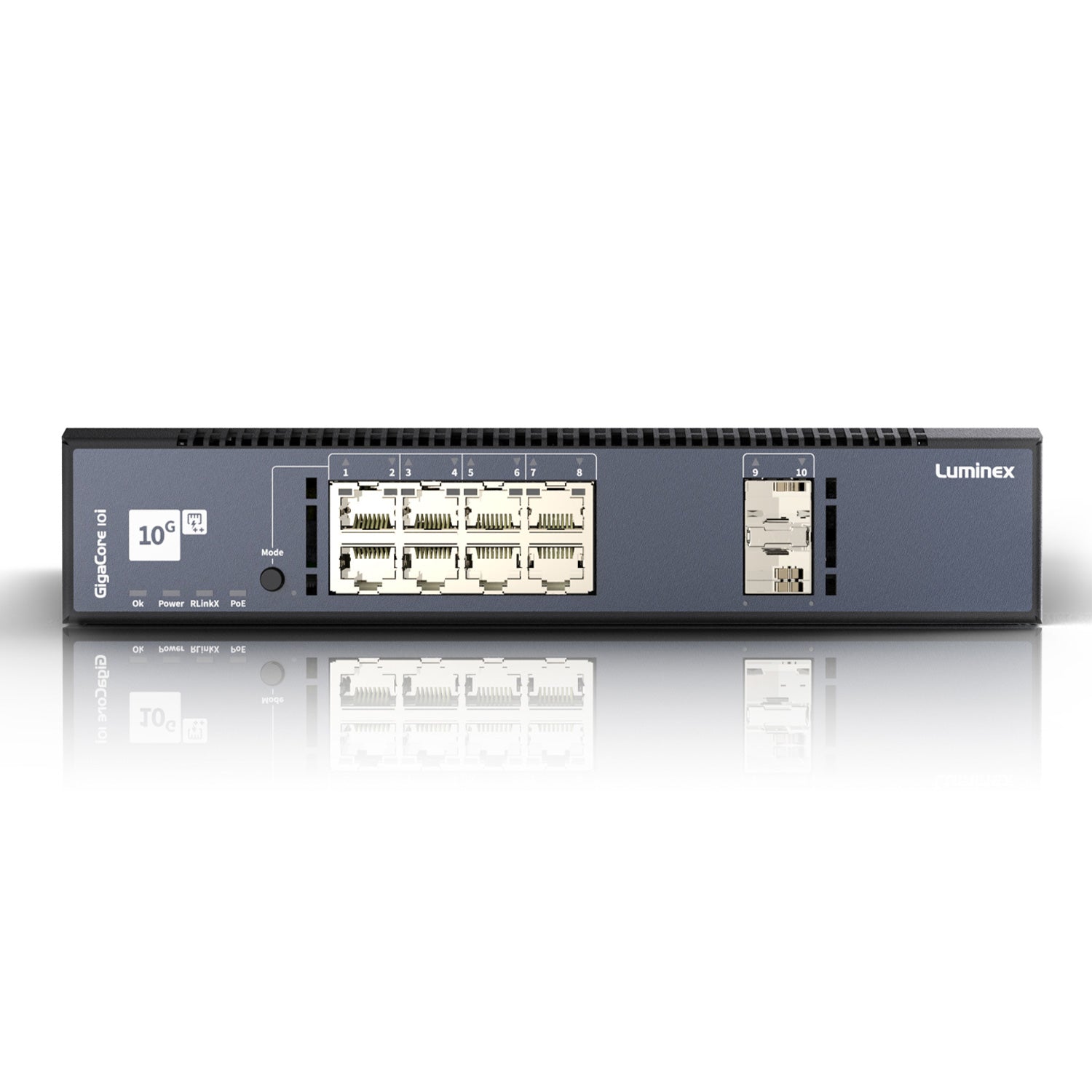 Luminex GigaCore 10i - 10GB Network Switch for AV Systems (8 x 1GB / 2 x 10GB / SFP+ / PoE++)