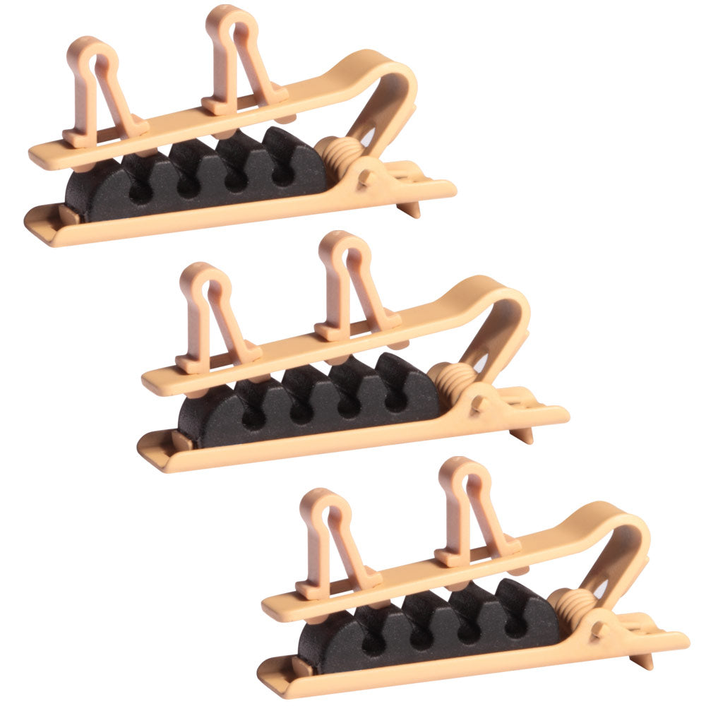 Shure RPM40TC/T - Dual Tie Clip, Tan, Qty. 3