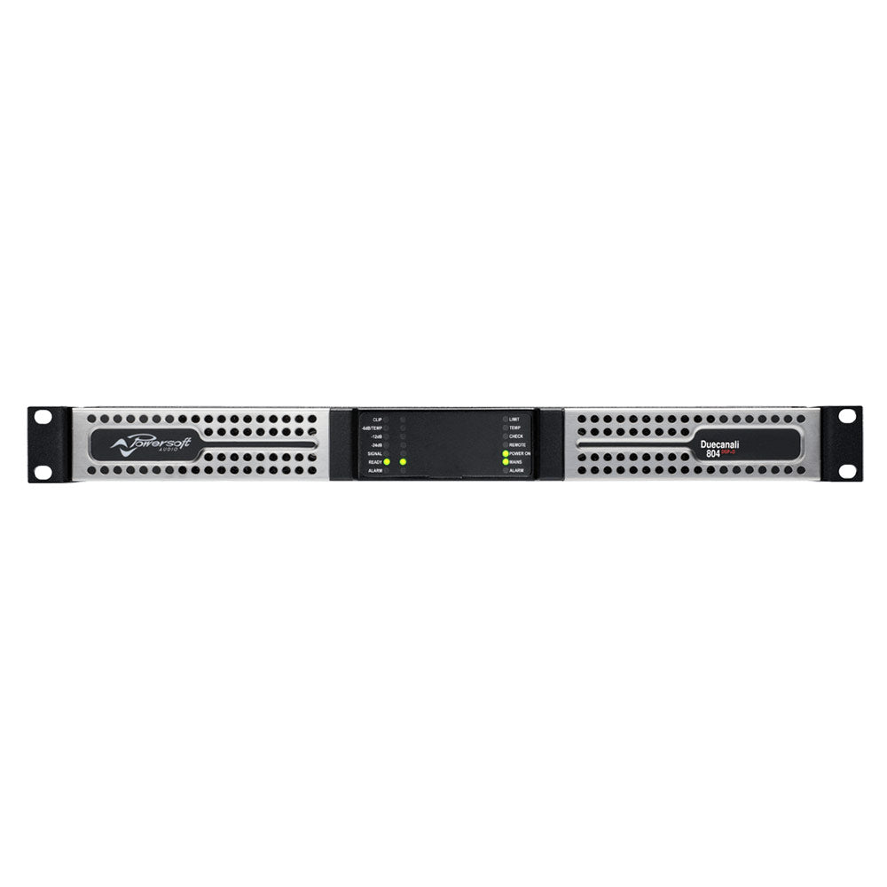Powersoft Duecanali 804 DSP+D - 2-Channel Install Power Amplifier with DSP and Dante