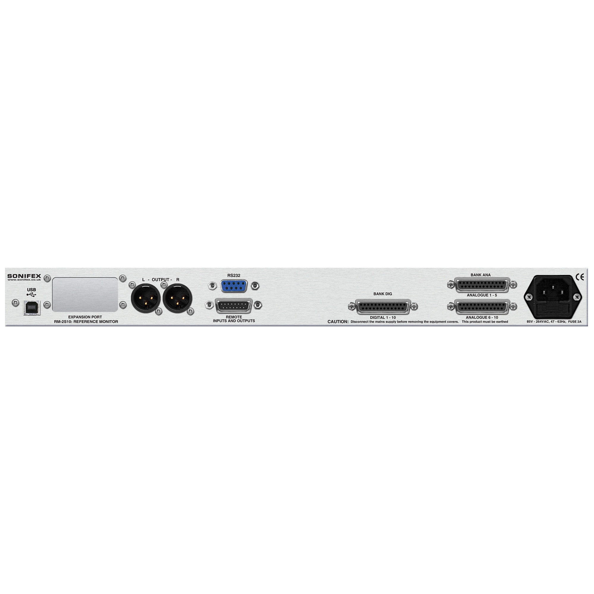 Sonifex RM-2S10 Reference Monitor, 2 LED Meters & 10 Stereo Channel Inputs